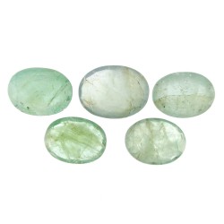 Green Emerald – 19.64 Carats (Ratti-21.70) Panna ~ 5 Pcs Seller Pack